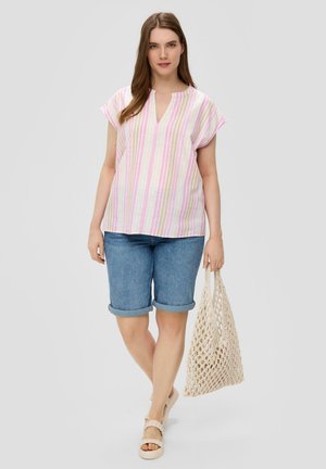 s.Oliver GESTREIFTE - Blouse - rosa