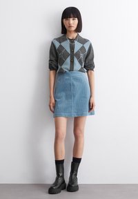Marc O'Polo DENIM SHAPE - A-linjekjol - petrol blue