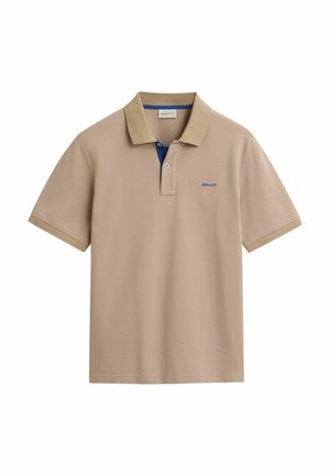 GANT REG CONTRAST - Polo shirt - dry sand