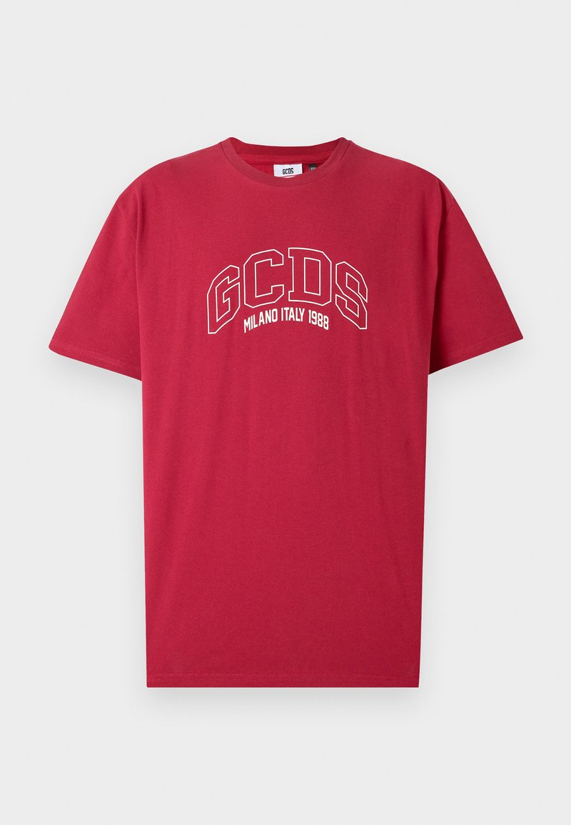 GCDS T-shirt print bordeauxrood