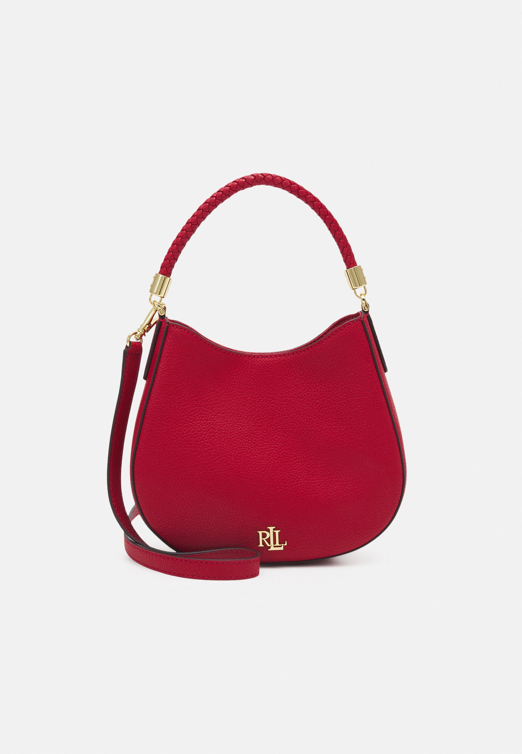 Lauren Ralph Lauren PEBBLED LEATHER CHARLI SHOULDER BAG - Handbag - red -  