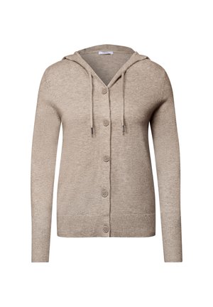 Cecil, LANGARM CARDIGAN MIT KAPUZE - Chaqueta de punto - toffee cream melange