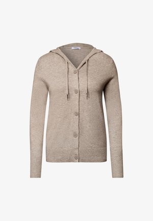 Cecil, LANGARM CARDIGAN MIT KAPUZE - Chaqueta de punto - toffee cream melange