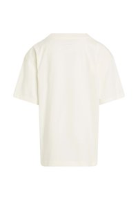 T-shirt met korte mouwen in off-white, gemaakt van zachte stof met een ronde hals en een rechte zoom; naadloos ontwerp aan de achterkant zonder zichtbare logo's.