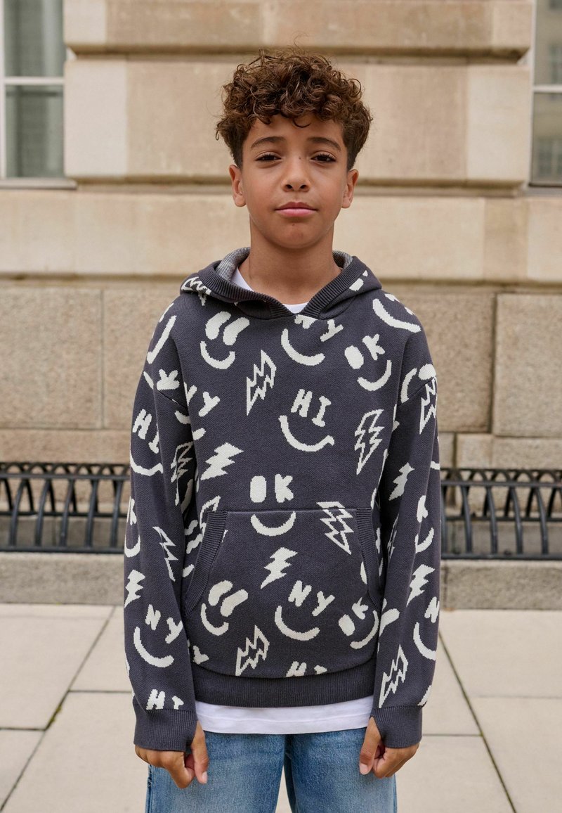Sweat à Capuche Garçon NEXT Gris Coton, Taille 5 Ans, Très Bon état