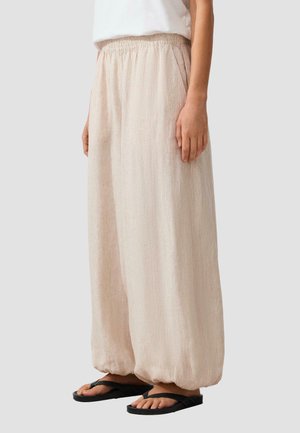 OYSHO, LINEN BAGGY - Pantalon classique - stone