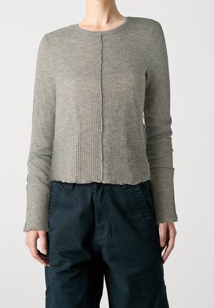 Langærmet T-shirt - light grey
