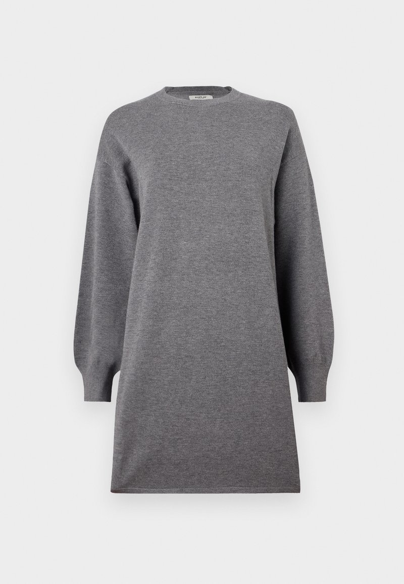Replay Gebreide jurk grijs Replay Gebreide jurk grijs