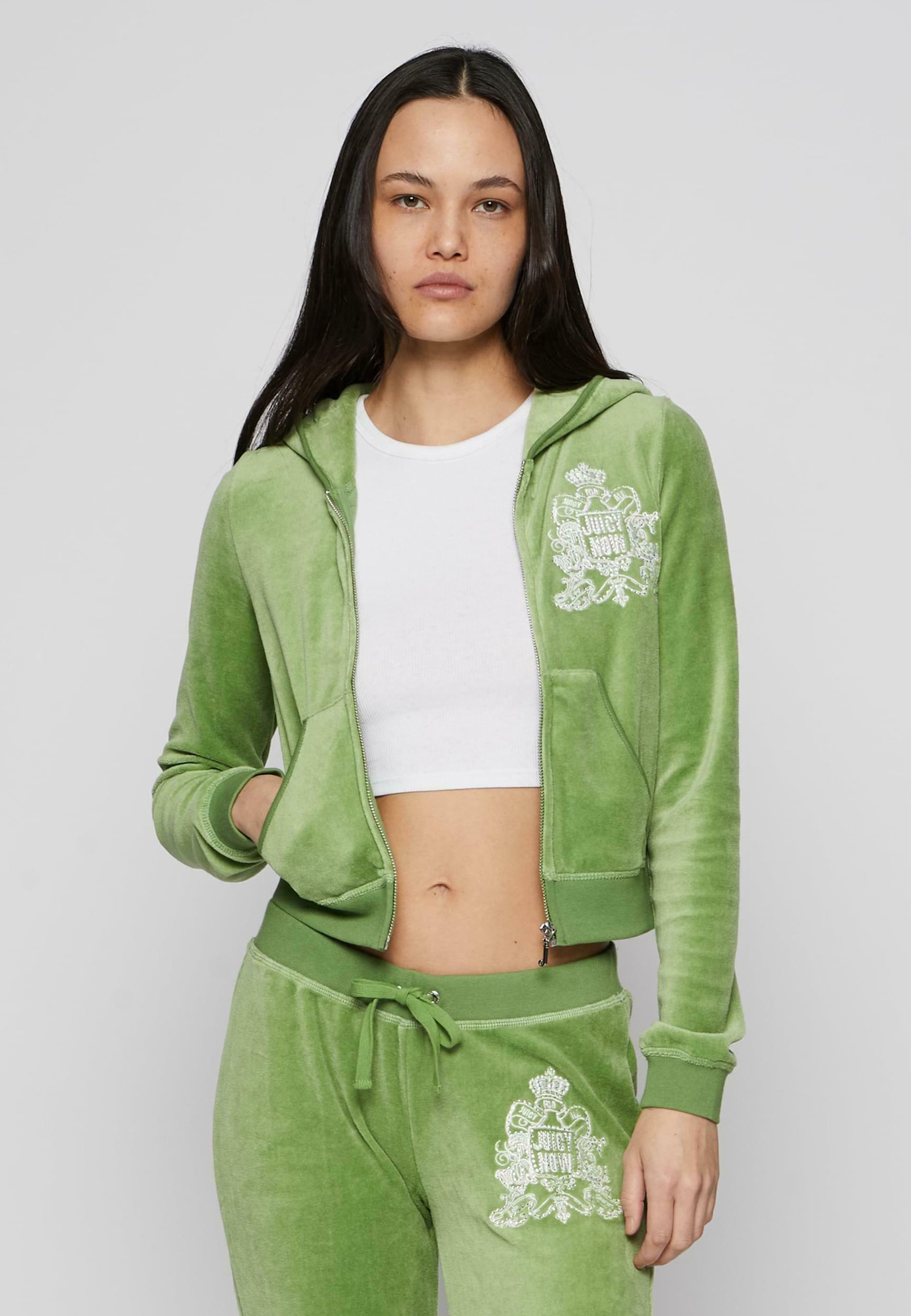 Juicy Couture ROBYN NOW - Zip-up sweatshirt - piquant green/green