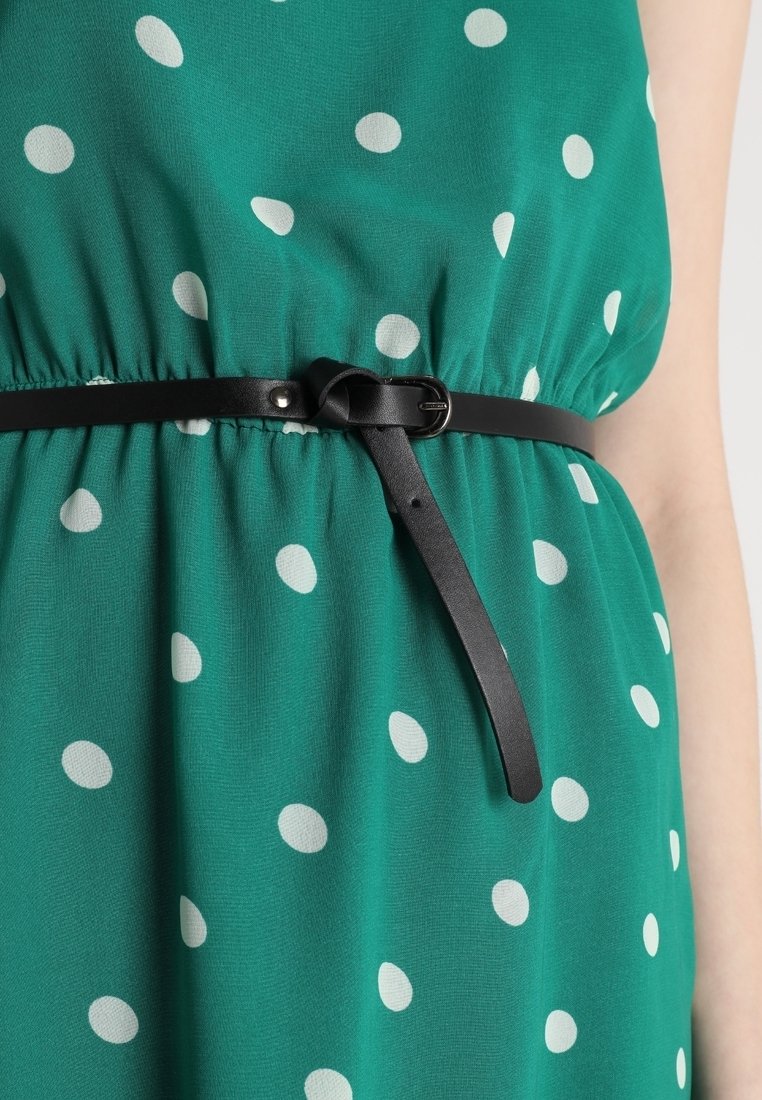 green emerald velvet dress Cloudland Women's Wrap Dress in Green White Spot