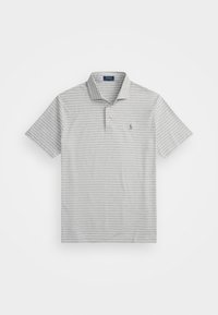 CUSTOM SLIM FIT STRIPED SOFT COTTON POLO - Piké - andover heather/white