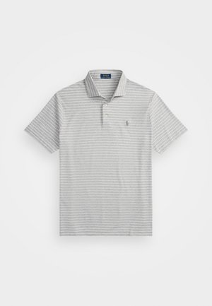 Polo Ralph Lauren CUSTOM SLIM FIT STRIPED SOFT COTTON POLO - Pikeepaita - andover heather/white