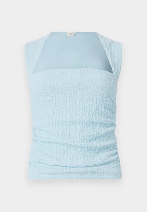 Abercrombie & Fitch BUBBLE KNIT AVA PORTRAIT  - Viršus - light blue