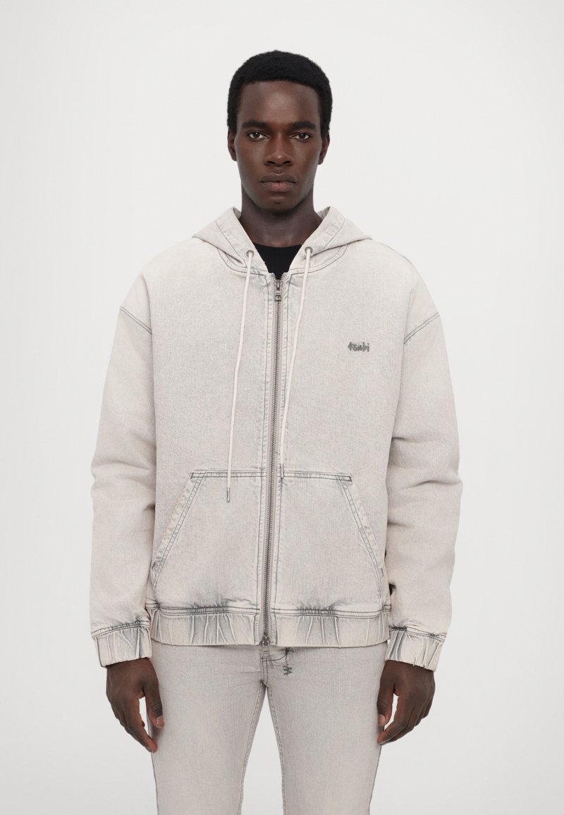 Ksubi - ZIPPED HOODIE PLUTO - Jeansjakke - grey, Forstørre