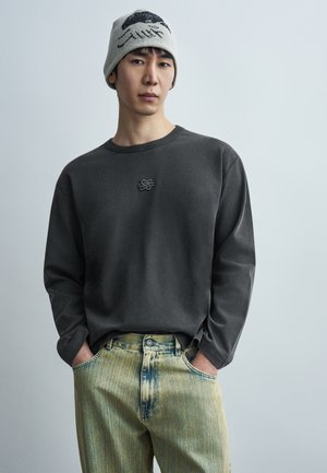 LONGSLEEVE BOXY - Μπλούζα με μακριά μανίκια - vintage black