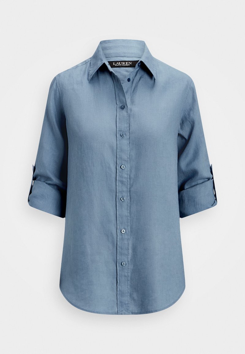 Lauren Ralph Lauren RELAXED FIT LINEN ROLL TAB–SLEEVE SHIRT - Pogājama blūze - pale azure