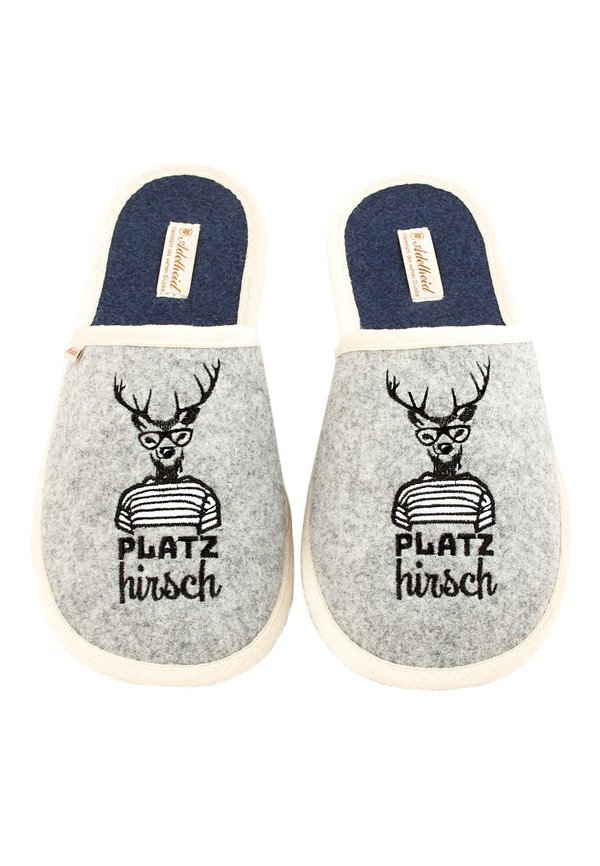 PLATZHIRSCH FILZ - Hausschuh - silbergrau