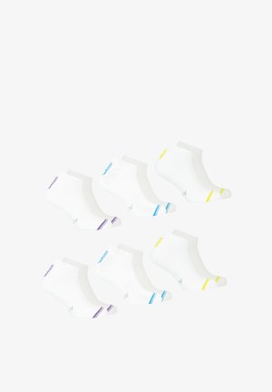Athena LOT DE 6 PAIRES - Chaussettes - blanc et jaune blanc et bleu blanc et violet