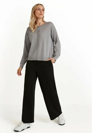 BASIC NEW MERINO CARDIGAN - Strickjacke - light grey