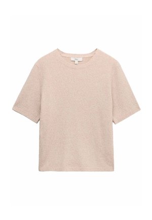 Marks & Spencer, COTTON RICH BOUCLE  KNITTED TOP - T-shirt basic - cream