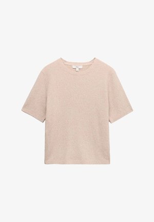 Marks & Spencer, COTTON RICH BOUCLE KNITTED TOP - T-shirt basique - cream
