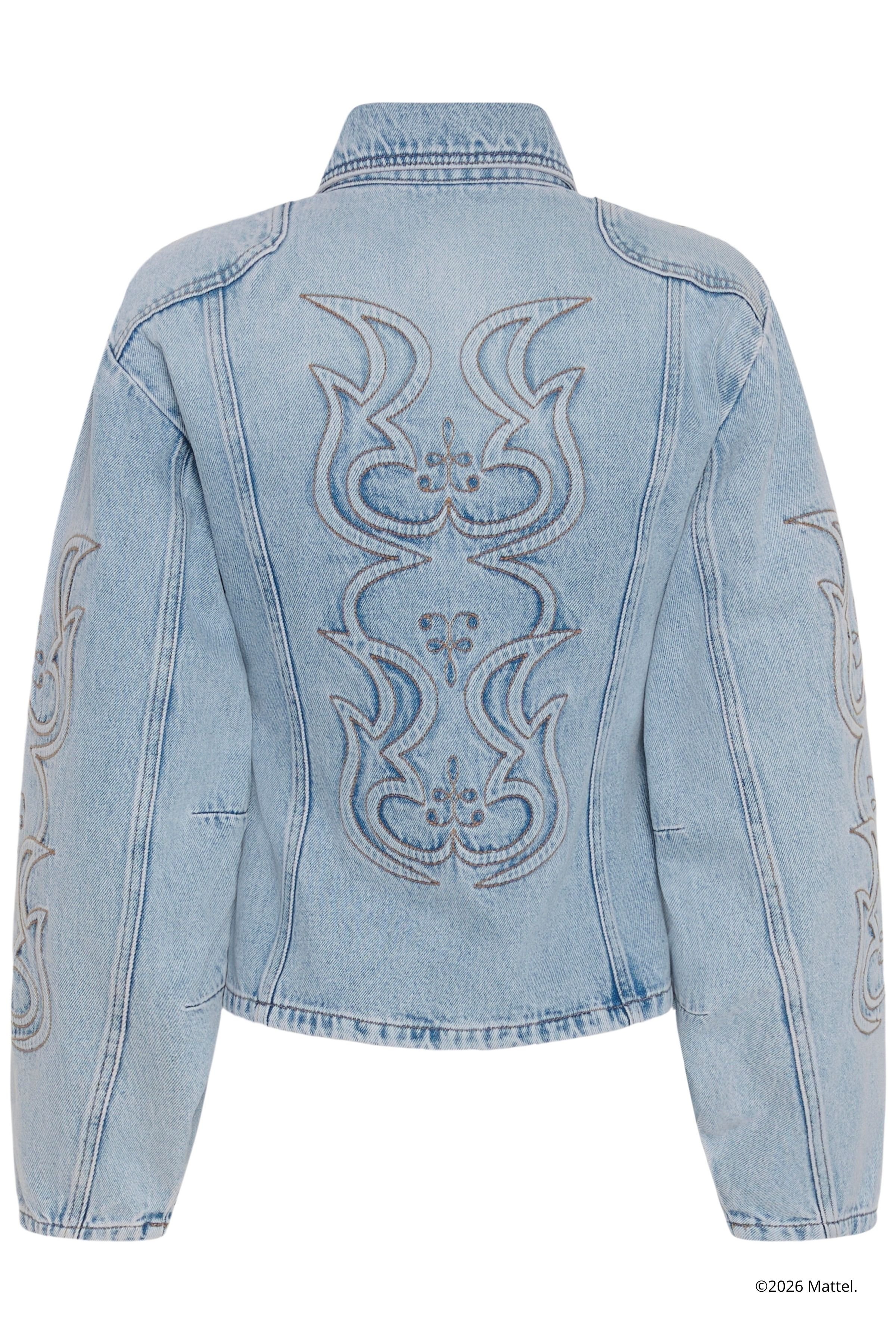 Gestuz BARBIE ™ & GESTUZ - Denim jacket - vintage blue denim/blue