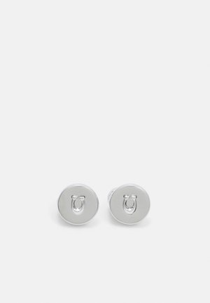 EARRINGS COIN STUD - Pendientes - silver-coloured