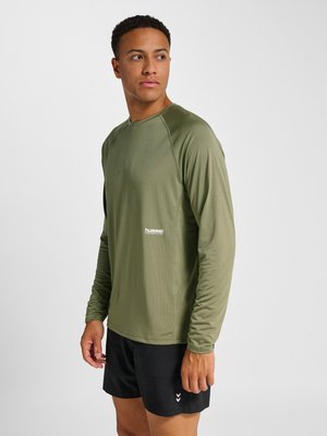 Hummel HUMMEL HMLPULSE WORKOUT T-SHIRT L/S - Langarmshirt - deep lichen green