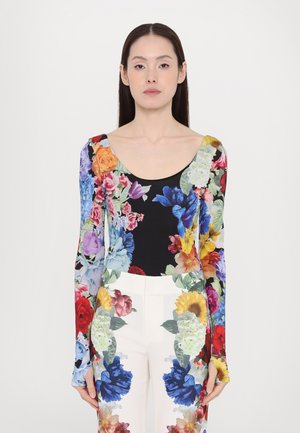 Alice + Olivia RHYS BALLET NECK BODYSUIT - Long sleeved top - black