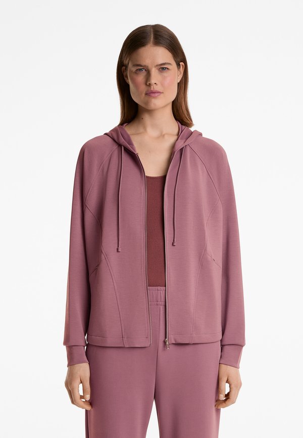 SOFT-TOUCH BRUSHED - Sweatjacke - mauve
