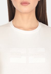 Elisabetta Franchi CON LOGO - Camiseta estampada - bianco