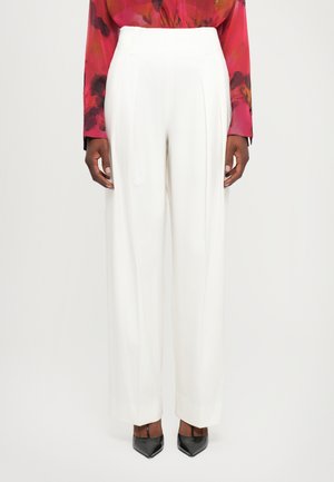 HIGH WAIST CINCH TROUSER - Pantalones - ivory