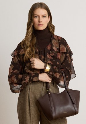 Lauren Ralph Lauren, NAPPA LEATHER SMALL TASHA TOTE BAG - Handtas - chestnut brown