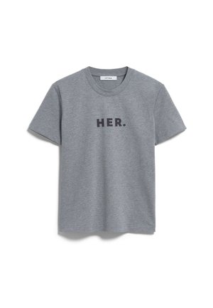 IVY OAK, IOFENIXPRINTEDHER TOP - T-shirt imprimé - heathered grey