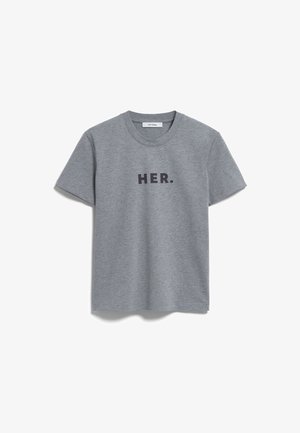 IVY OAK, IOFENIXPRINTEDHER TOP - T-shirt imprimé - heathered grey