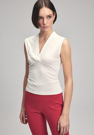 SLEEVELESS SHIRED   - Blus - light beige