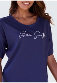 LASCANA VIVANCE DREAMS BY LASCANA VITAMIN SEA BIGSHIRT - Nočná košieľka - navy