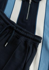 Next REGULAR FIT - ZIP NECK STRIPE SET - Shorts - navy white