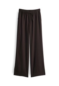 HIGH RISE LONG WIDE LEG - Pantaloni - dark espresso