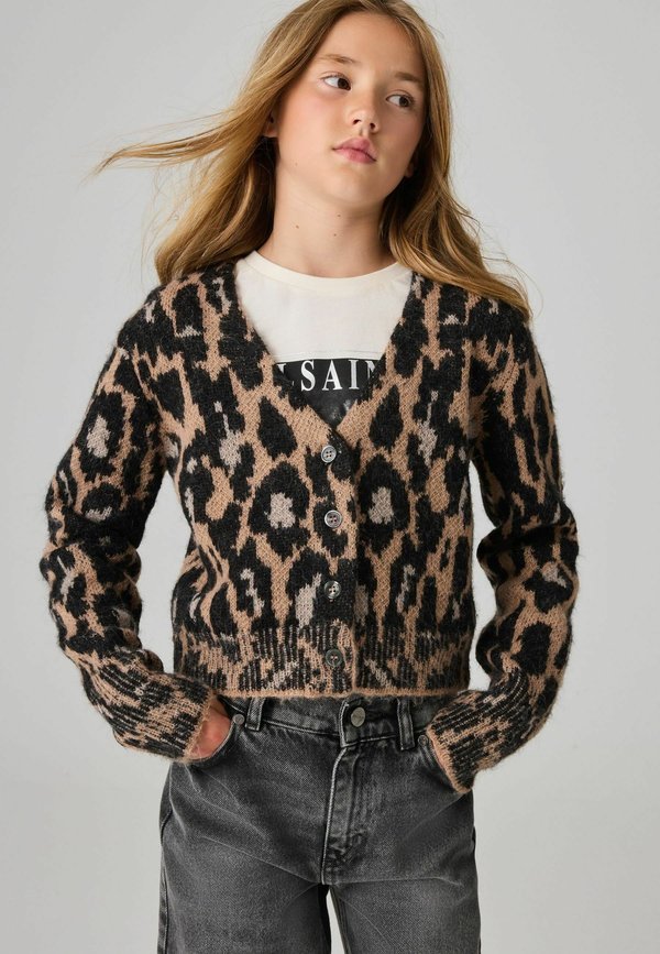 REGULAR FIT WICK   - Strickjacke - leopard