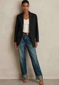 Reiss REGULAR FIT-OSBOURNE BLEND DOUBLE BREASTED BELTED - Sacou - black