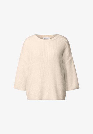 Street One, 3/4-ARM PULLOVER MIT RUNDHALS - Pullover - pure beige