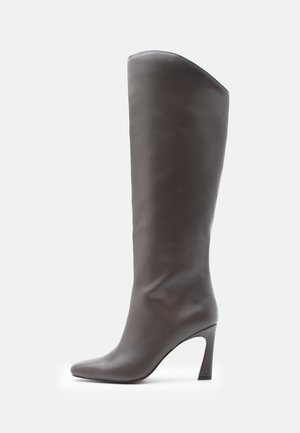 LEATHER - Μπότες με ψηλό τακούνι - dark brown