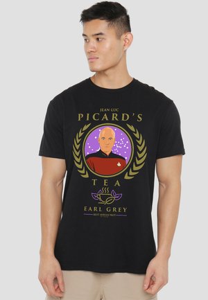 Cotton Soul, STAR TREK THE NEXT GENERATION TEA EARL GREY HOT - Print T-shirt - black