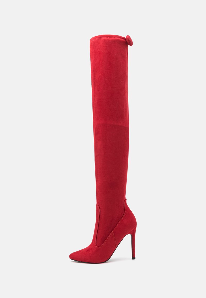 Even&Odd Wide Fit Overknee laarzen rood Even&Odd Wide Fit Overknee laarzen rood