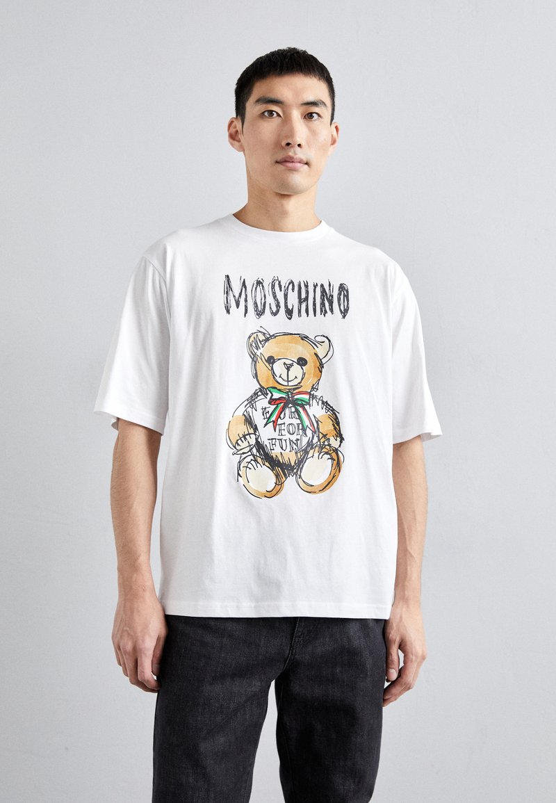 MOSCHINO POETRY MESSAGES - Camiseta estampada - white