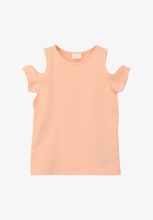 s.Oliver MIT CUT-OUTS - T-shirt basic - papaya
