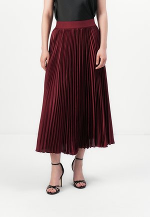 SALMA - Gonna a pieghe - dark red