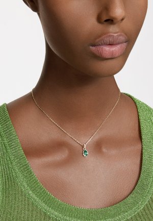 Swarovski CHROMA PENDANT PEAR CUT - Ketting - green/gold-coloured
