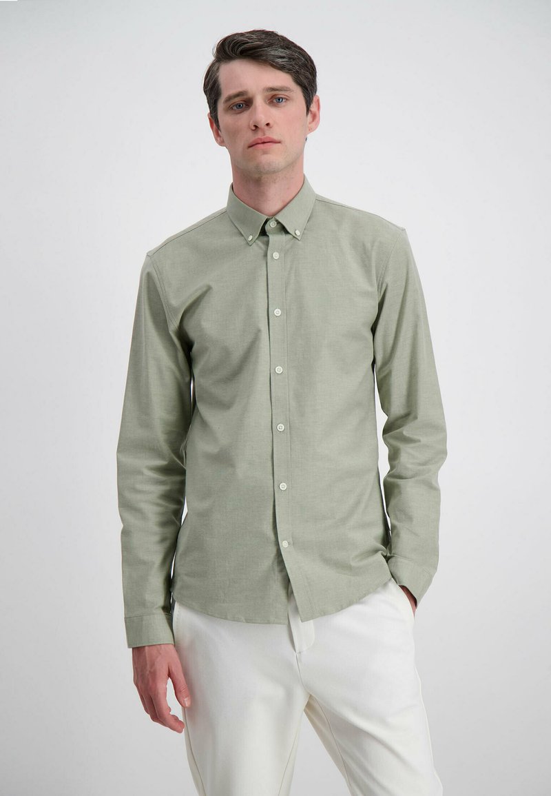Herren Freizeithemden | Lindbergh OXFORD SUPERFLEX Hemd dusty army mix/grün - CQ62681 Herren Freizeithemden | Lindbergh OXFORD SUPERFLEX Hemd dusty army mix/grün - CQ62681